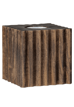 Star trading Lampfot Box E27 Bordslampor Brun 10 CM