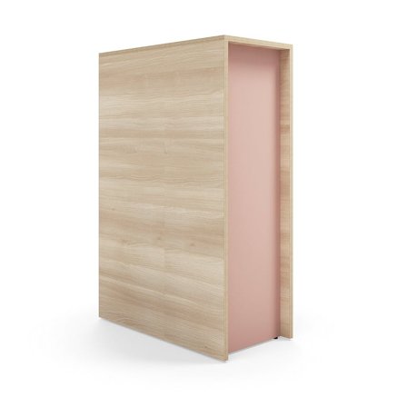 Siddemodul i niveauer TOGETHER, 1200x800x400 mm, ask, mørkrosa