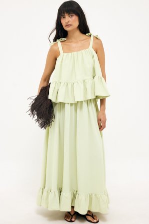 NA-KD - Maxikjole - Foldekjoler - Grønn - EU 36