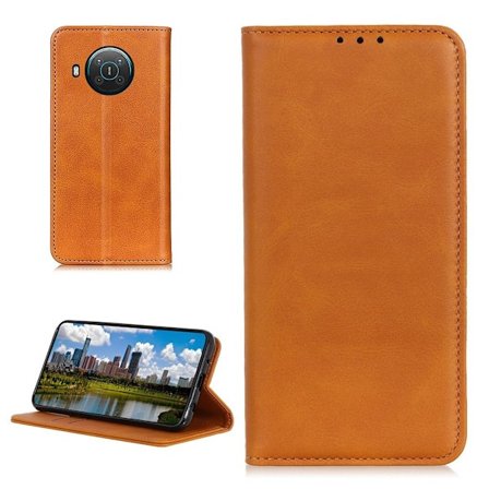 Äkta läder Nokia X10 / Nokia X20 fodral - Brun