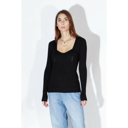Liu Jo, Knitwear Zwart, Dames, Maat:L