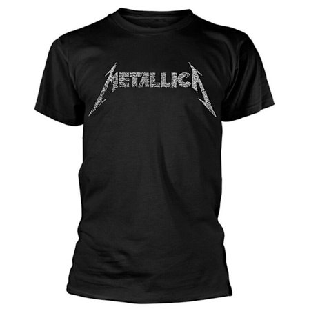 Metallica Unisex Voksen 40-års jubilæum Songs Logo T-shirt L Sort Sort