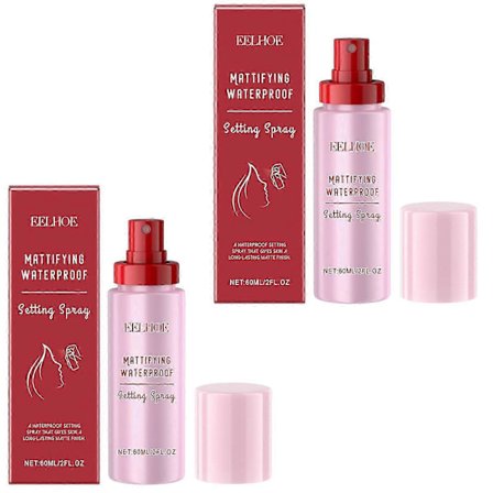 Powder Melt Glass Setting Spray, Ultra-Smooth Finish - Storlek Setting Spray, Återfuktande, Makeup Håller Upp Till 12 Timmar_Specialerbjudanden