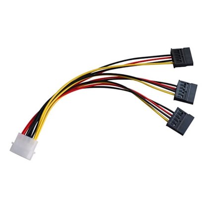 SATA Strømsplitter Adapterkabel 4Pin IDE Molex Til SATA En til Tre SATA Strømledning Konverter