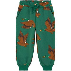 Mini Rodini GOTS Ducks Printed Sweatpants Green 116/122 cm - Bottoms - 116/122 cm - Green - Junge