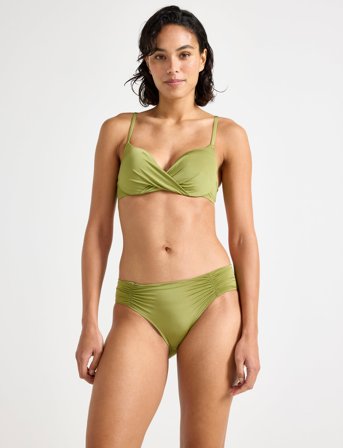 Lindex Brief Bikini Bella Rouched Shi - Green - S