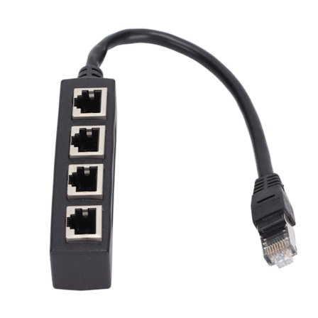 RJ45 Ethernet Splitter-kabel, utöka nätverksanslutningen med 1 till 4 portars splitteradapter för sömlös internetanslutning, guldpläterad kärna