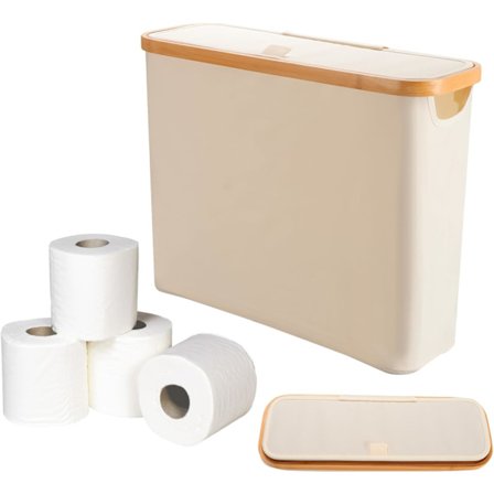 WC-paperiteline, jopa 12 jättirullalle, 43,5 x 14,5 x 3 (valkoinen)