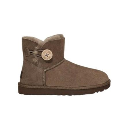 Ugg, Mini Bailey Button II Boots Brązowy, Kobieta, Rozmiar: 39 EU