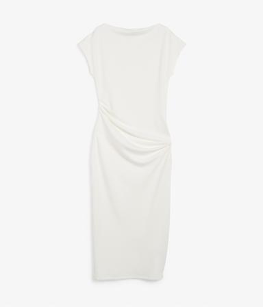 Kjole med drapering | Offwhite | Dame | Kappahl