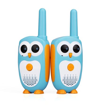 Walkie Talkies for Barn, Små Leke, LED Øyne, 3-5 År Gamle Jenter, Ideelle Lekegaver, LCD Oppladbare Lang Rekkevidde, Camping