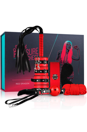 Secret Pleasure Chest Red Dragon - Vuxen.se - Bondage kit, BDSM leksaker i set, BDSM bondage leksaker