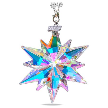 Joulu 2024 kristallihiutale-koristeet, värikkäät, kauniit joulukoristeet tytöille