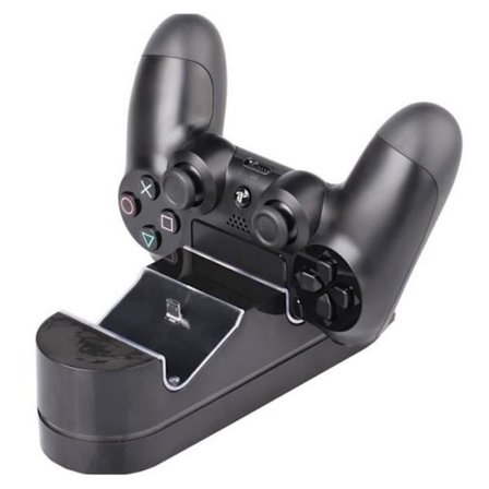 Go4U USB Laddningsstation Dubbel laddare för PS4-kontroll Playstation-spelkonsol med kabel