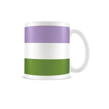 Pyramid International Genderqueer Flag Mug En Storlek Vit/Lavendel White/Lavender/Green One Size