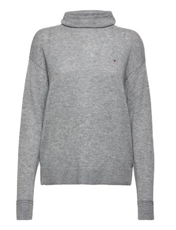 Softwool Mock-Nk Sweater Turtleneck Polotröja Grå Tommy Hilfiger