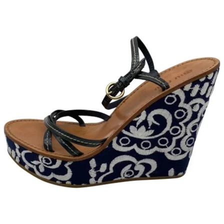 Miu Miu Pre-owned Pre-owned Canvas Sandalen , Zwart , Dames , Maat: 36 EU