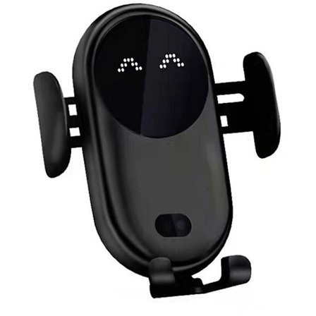 Smart Bil Trådlös Laddare Telefonhållare Smart Auto Sensor Bil Telefonhållare Svart