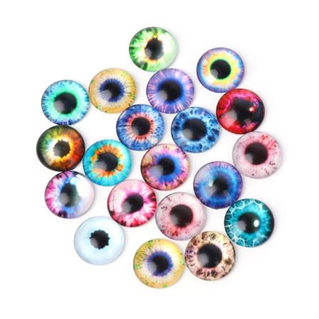20 kpl lasinukkesilmä DIY käsityö eläinten silmät korutarvikkeet 10/16/20mm