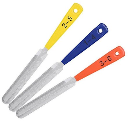 3-pack Dubbelsidig Gitarrsadelspårfil Luthier Gitarrstålbandssadel Fil Gitarrbas Mandolin Reparationsverktyg