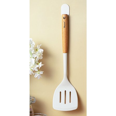 Silikone, køkkenredskaber, bøgetræ håndtag silikonespatel, høj q