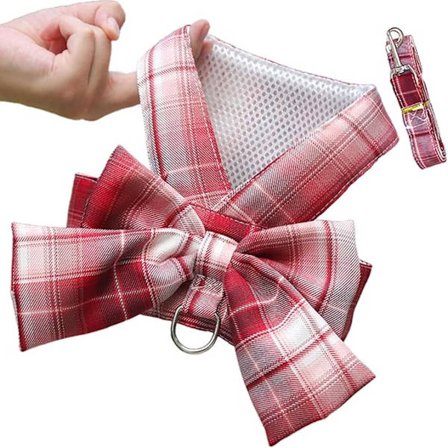 Lemmikkieläinten vaatteet Koiran kaulapanta Hame Rusetti Lemmikkivaljaat rintahihnalla Vetoköysi Koiran vaatteet pienille koirille Kissan talutushihna