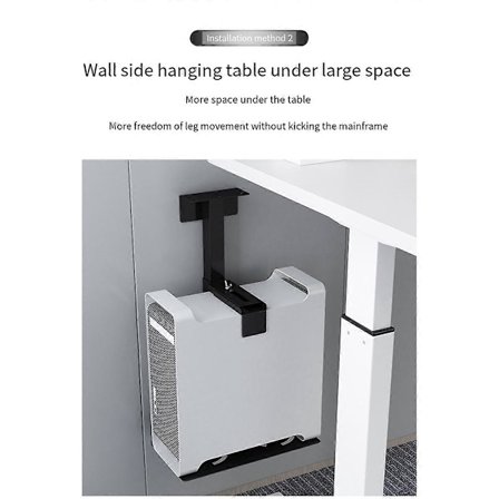 Universal PC Kabinet Holder Justerbar Værtsboks Stand Alsidig Under Bord eller Væg Side Montering, CPU Stan