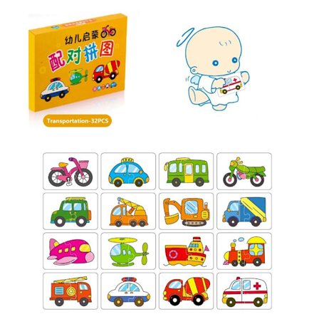 Baby Grafikkortsmatchningsspel TRANSPORT