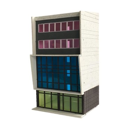 Outland Models Jernbane Fargerik Moderne Bygning Stilig Kjøpesenter N Skala Ny