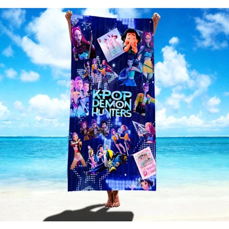 REA K-POP Demon Hunter Girls Series Mikrofiber Absorberende Strandhåndkle Hurtigtørkende Håndkle AL250908411