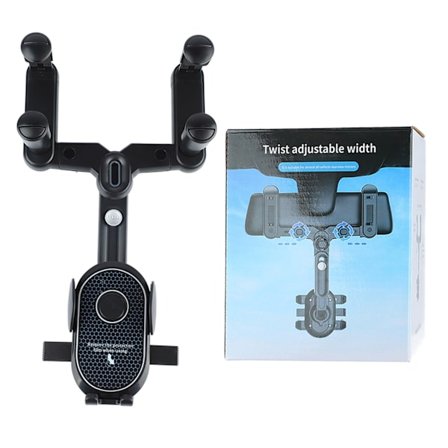 Auton takapeilin puhelinteline 360 asteen kierto, universaali puhelimen pidike autoon