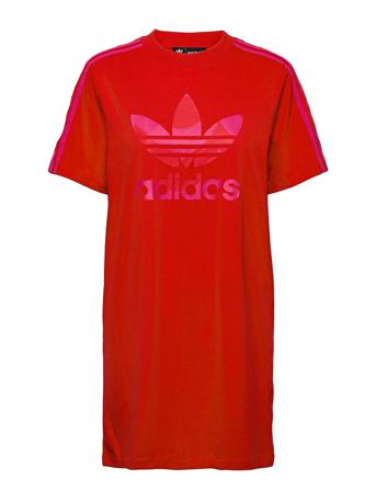Marimekko Laine Trefoil Print Tee Dress W Red Adidas Originals