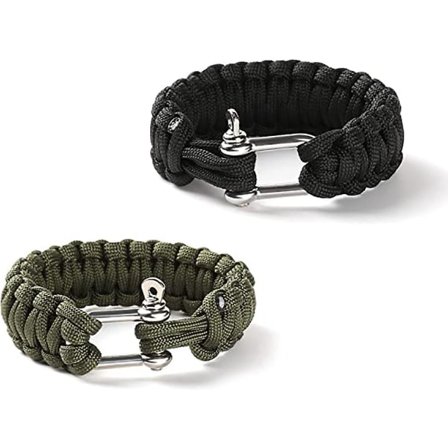 Paracord Armbånd, Overlevelsesarmbånd, Taktisk Overlevelsesarmbånd, Paracord Overlevelsesarmbånd, 2-pak
