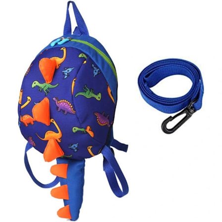 Rygsæk til børn, dinosaurie-rygsække, tegnet rygsæk til børn, skolerygsæk til småbørn, med anti-tabsnøre