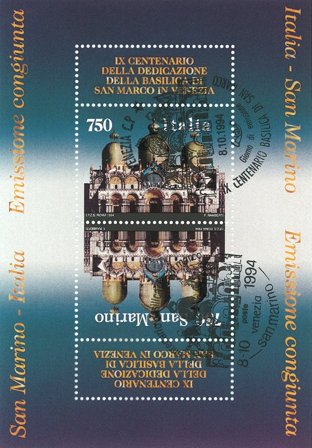 San Marino - Markuskatedralen i Venedig - Stemplet miniark