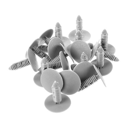 20 stk. Grå Plast Bil Trim Klips Nagle Feste 6mm Hull 26mm Hode