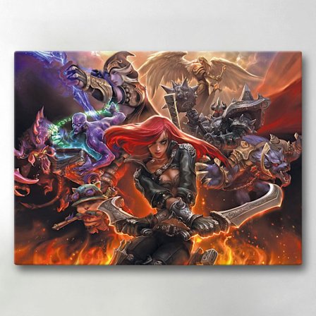 Lærredsbillede / Lærredstryk - League of Legends - 40x30 cm - Lærred