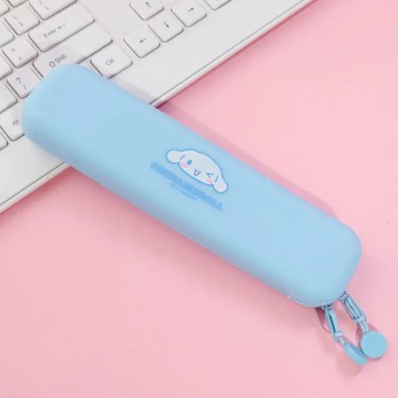 Sød Tegneserie Kuromi Mymelody Silikone Penalhus Cinnamoroll Anime Penalhus Studenter Skrivebordsopbevaring Papirpose Gaver