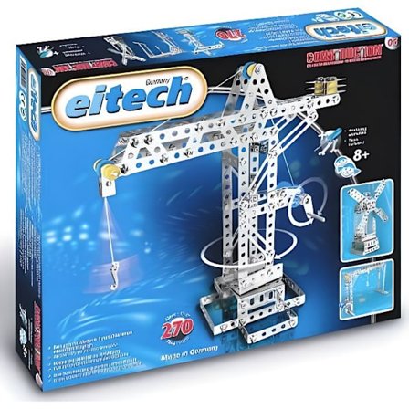Mekanisk byggelegetøj - EITECH - Mølle- og kransæt - 270+ stykker - Drenge 8+ år gammel
