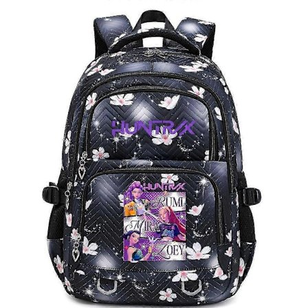 Kpop Demon Hunters Trykket Ryggsekk Studenter Skolesekk _a Svart