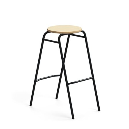 Barhocker ALTUS, H 790 mm, anthrazit/Birke