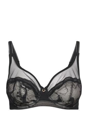 Corsetry Bra Underwired Very Covering Lingerie Bras & Tops Wired Bras Svart CHANTELLE