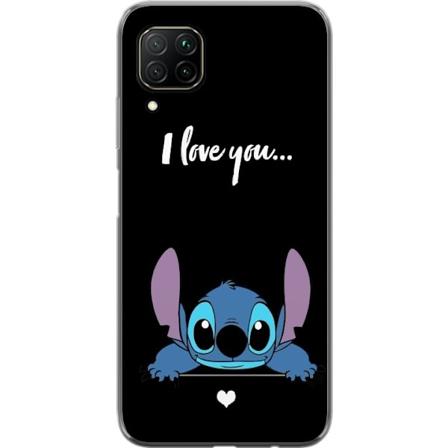 Huawei P40 lite Gennemsigtig cover Stitch Jeg Elsker Dig