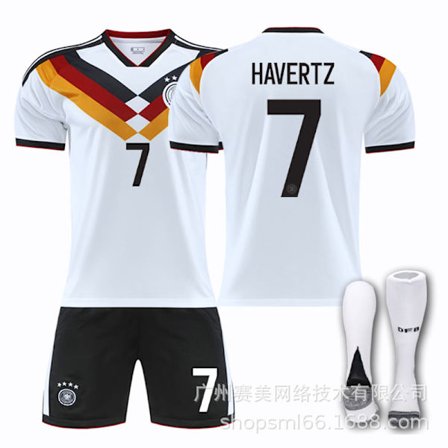 25-26 Tyskland hjemme landshold nr. 17 Wirtz fodboldtrøje sæt herre 8 Kroos 13 Muller 7 sokker