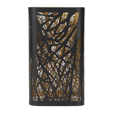 Motelampe i smijern med hullete design, avtagbar lyspære for E27 E26 lampholder