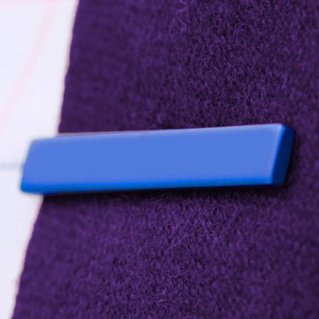 Blue Square Short Tie Clip for Men - Tie clips for skinny ties