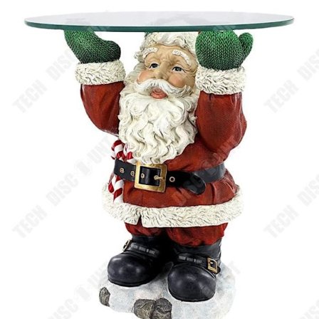 Hantverkssmyckning - TD - Jultomte serveringsbricka - Harpiks - Inredning - 14x14x22 cm