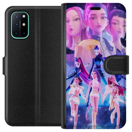 Yhteensopiva Lompakkokotelo OnePlus 8T K-pop-inspiroinut tulevaisuutta ennakoiva tyttöryhmä neonvaloissa ja kosmisessa sci-fi-esiintymislavalla