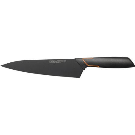 Fiskars Edge Fransk Kokkekniv Stor 19 cm' - 'Sort, oransje