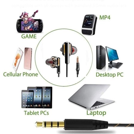 Heavy Bass AUX In-Ear hörlurar